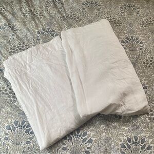 100% Linen Curtain Panels White